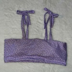 SHEIN polka dot, tie shoulder bathing suit top